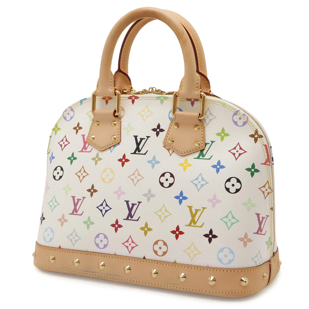 Louis Vuitton Blanc Alma Monogram Multicolor Handbag White